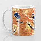 Ningxia Blue Dragon Chinese Pillar Antique Rug Print Coffee Mug Gallery Image 3