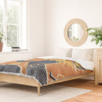 Ningxia Blue Dragon Chinese Pillar Antique Rug Print Duvet Cover Gallery Image 2