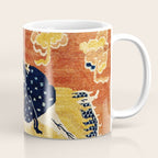 Ningxia Blue Dragon Chinese Pillar Antique Rug Print Coffee Mug Gallery Image 1