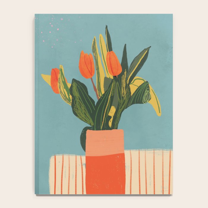 Red tulips in a vase Notebook Gallery Image 4