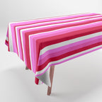 Classic Stripes XVII - Y2K Pink and Red Tablecloth Gallery Image 1