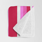 Classic Stripes XVII - Y2K Pink and Red Throw Blanket Gallery Image 3
