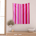 Classic Stripes XVII - Y2K Pink and Red Wall Tapestry Gallery Image 2