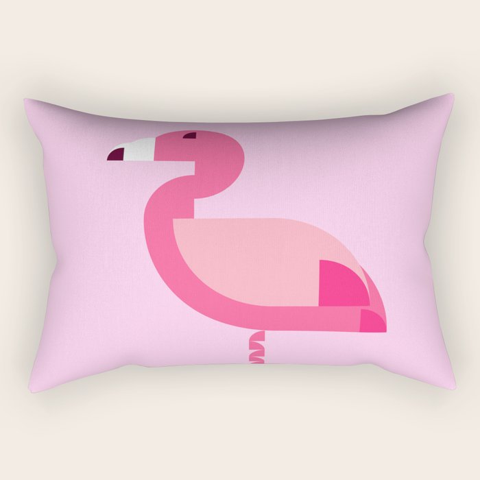 Geometric flamingo Rectangular Pillow Gallery Image 1