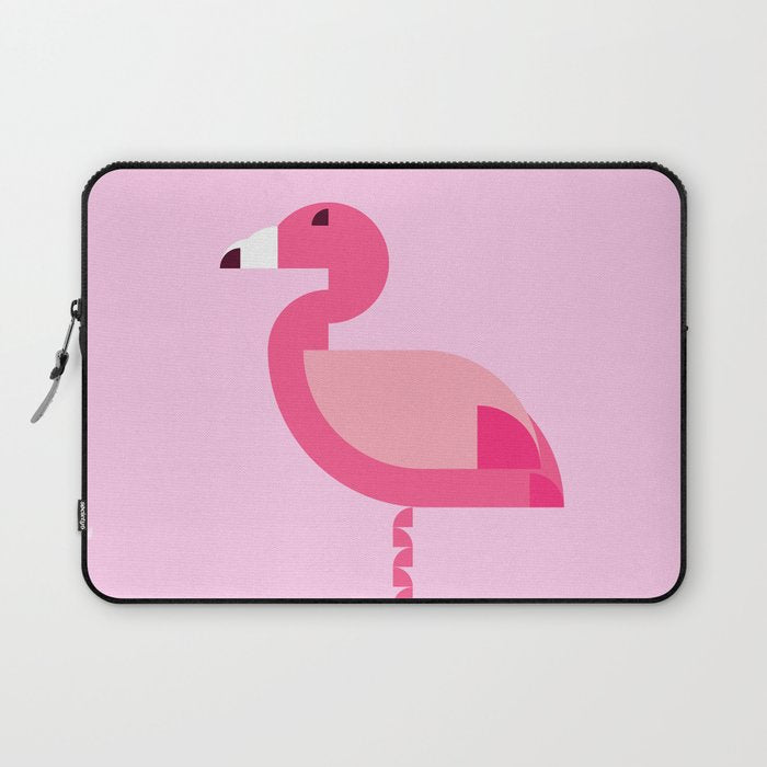 Geometric flamingo Laptop Sleeve Gallery Image 1