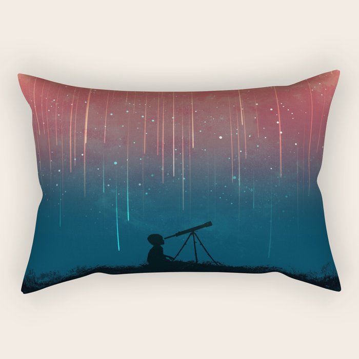 Meteor rain Rectangular Pillow Gallery Image 1