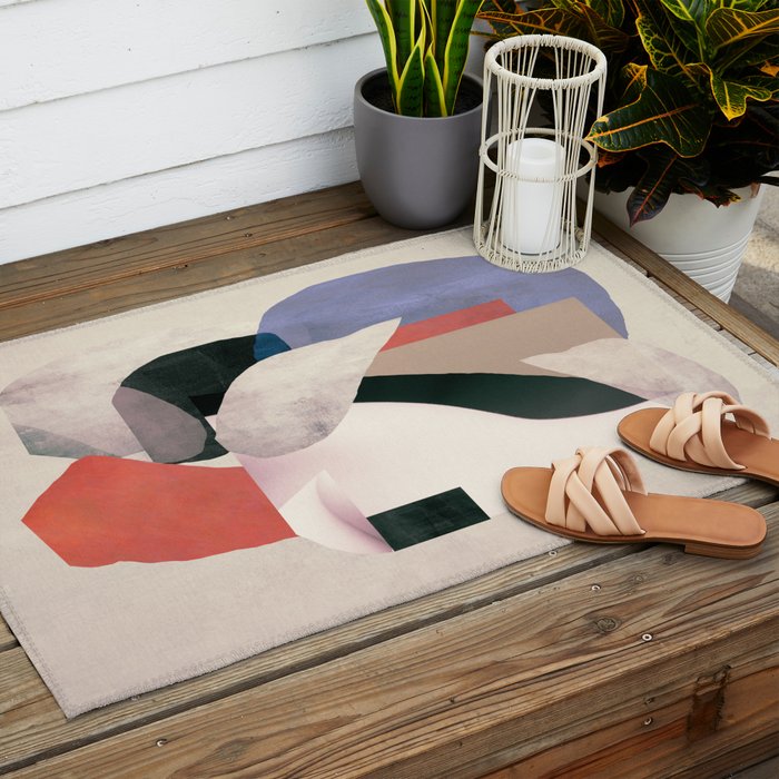 Abstract Collage 2 Outdoor Rug Gallery Image 2