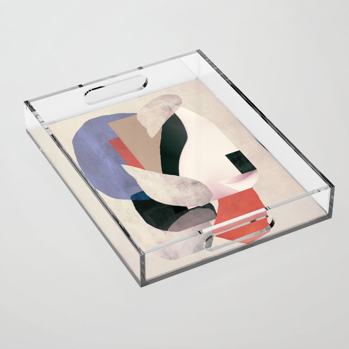 Abstract Collage 2 Acrylic Tray Gallery Image 1