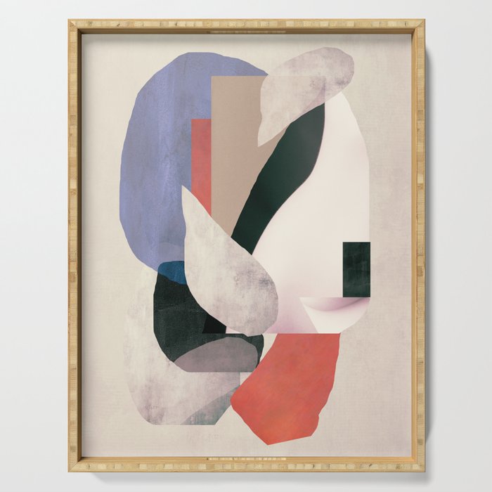 Abstract Collage 2 Serving Tray Gallery Image 1