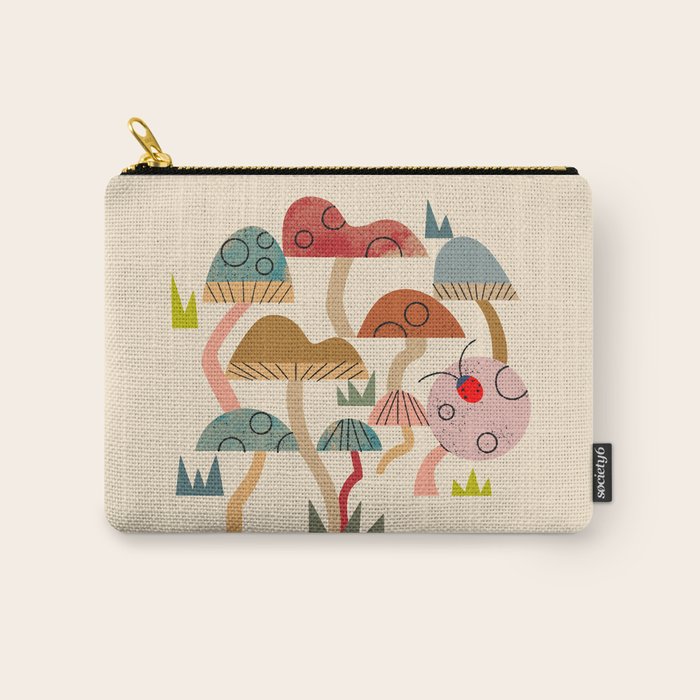 Toadstools and Ladybug Carry All Pouch Gallery Image 1