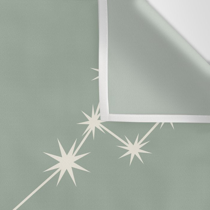 Pisces Zodiac Star Constellation Line Art Soft Sage Wall Tapestry Gallery Image 3