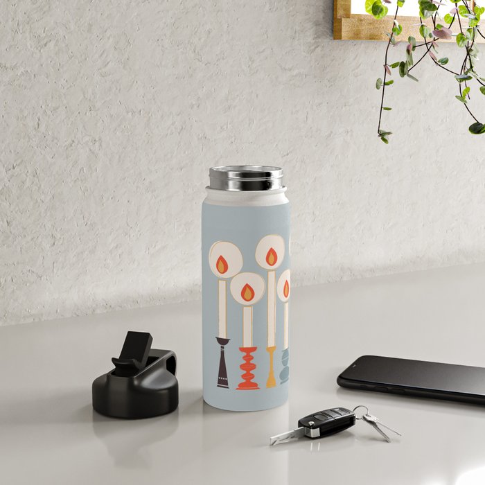 Festive Candles Water Bottle Gallery Image 5