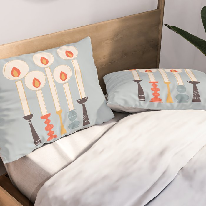 Festive Candles Pillow Sham Gallery Image 2