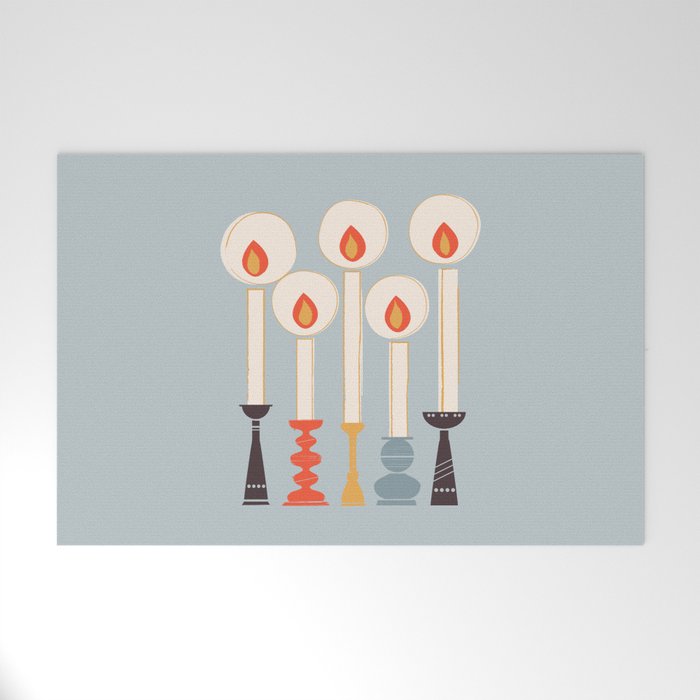 Festive Candles Welcome Mat Gallery Image 1