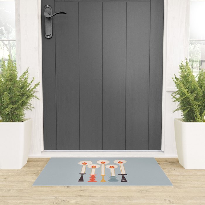 Festive Candles Welcome Mat Gallery Image 3