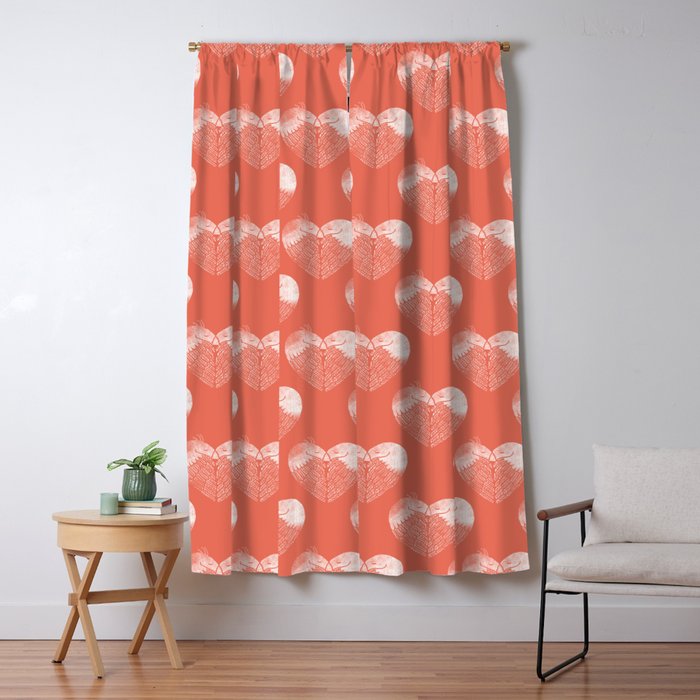 Love birds sitting on a tree Window Curtain Gallery Image 5