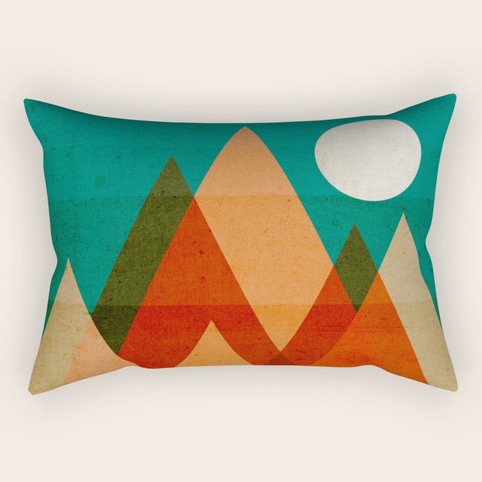 Full moon over Sahara desert Rectangular Pillow Gallery Image 1