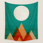 Full moon over Sahara desert Wall Tapestry Gallery Image 4