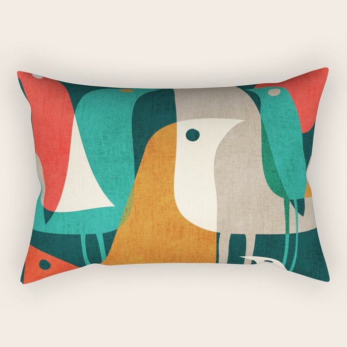 Flock of Birds Rectangular Pillow Gallery Image 2