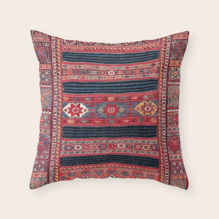 Bakhtiari Central Persian Flatweave Fragment Throw Pillow Gallery Image 1