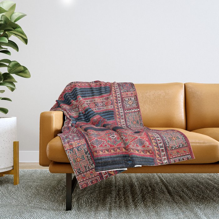 Bakhtiari Central Persian Flatweave Fragment Throw Blanket Gallery Image 1