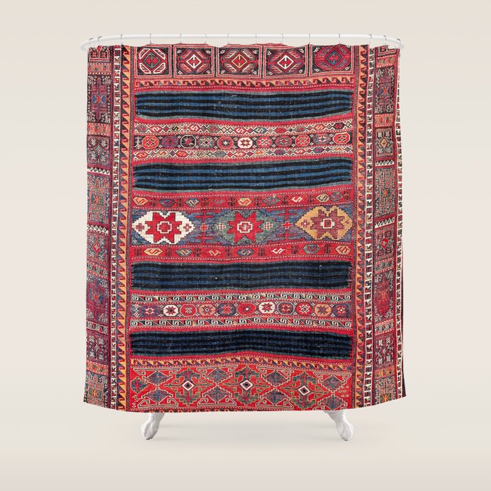 Bakhtiari Central Persian Flatweave Fragment Shower Curtain Gallery Image 1
