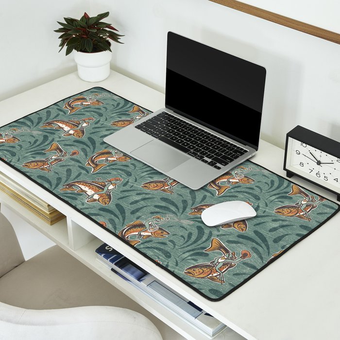 Rodeo Frogs - Green Desk Mat Gallery Image 2