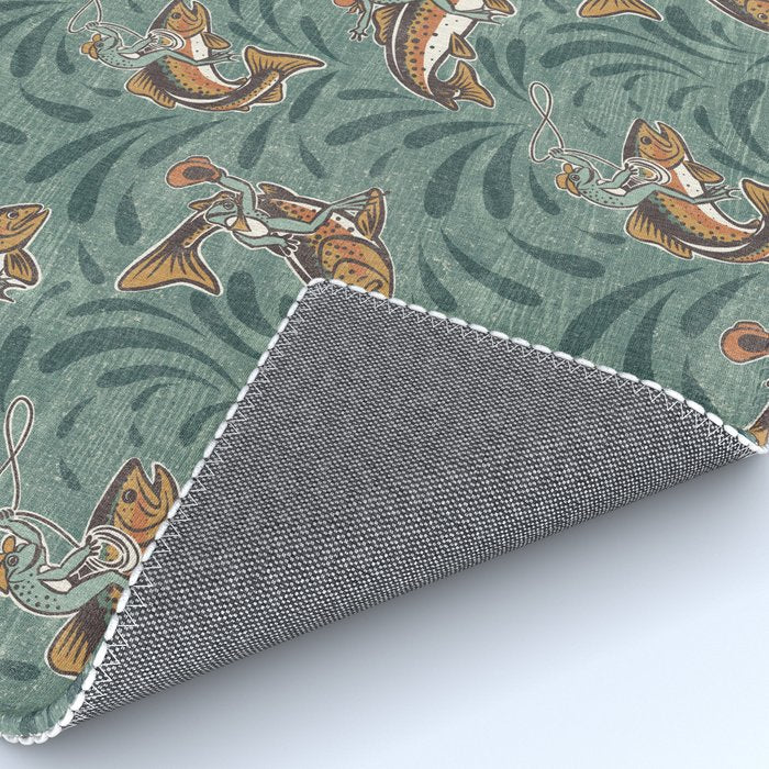 Rodeo Frogs - Green Rug Gallery Image 4