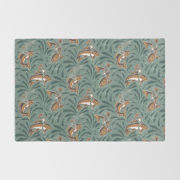 Rodeo Frogs - Green Rug Gallery Image 2