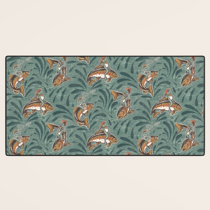 Rodeo Frogs - Green Desk Mat Gallery Image 3