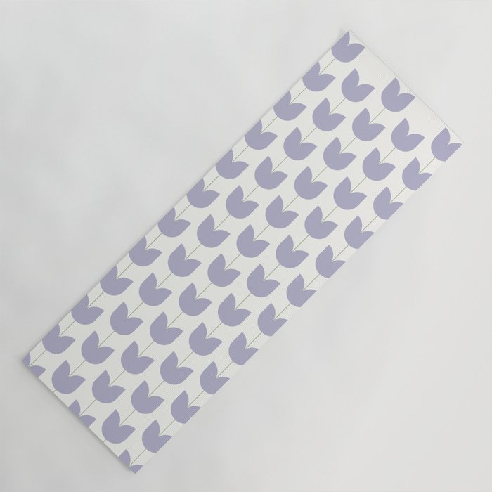 Spring Tulips VI Lavender Purple Mid Century Flowers Yoga Mat Gallery Image 1