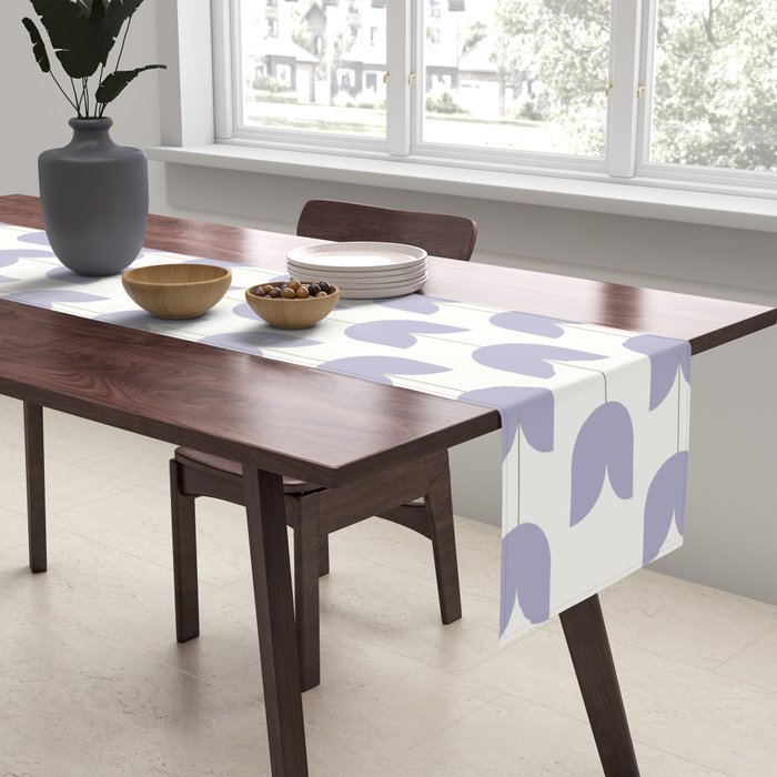 Spring Tulips VI Lavender Purple Mid Century Flowers Table Runner Gallery Image 2
