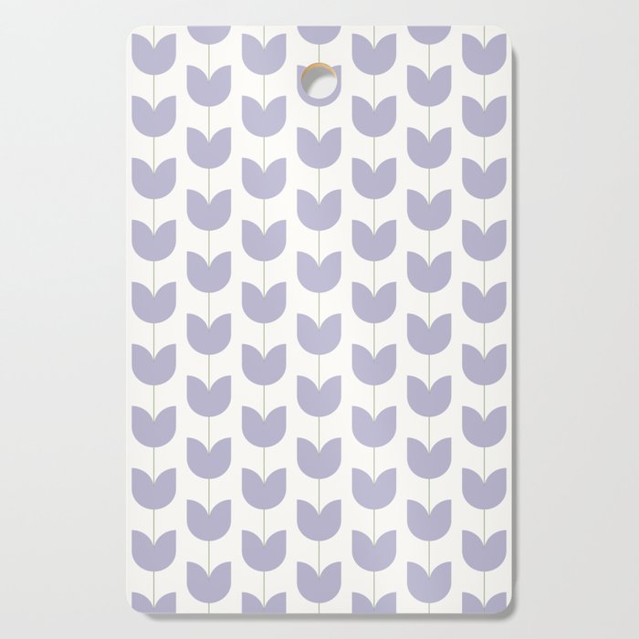 Spring Tulips VI Lavender Purple Mid Century Flowers Cutting Board Gallery Image 1