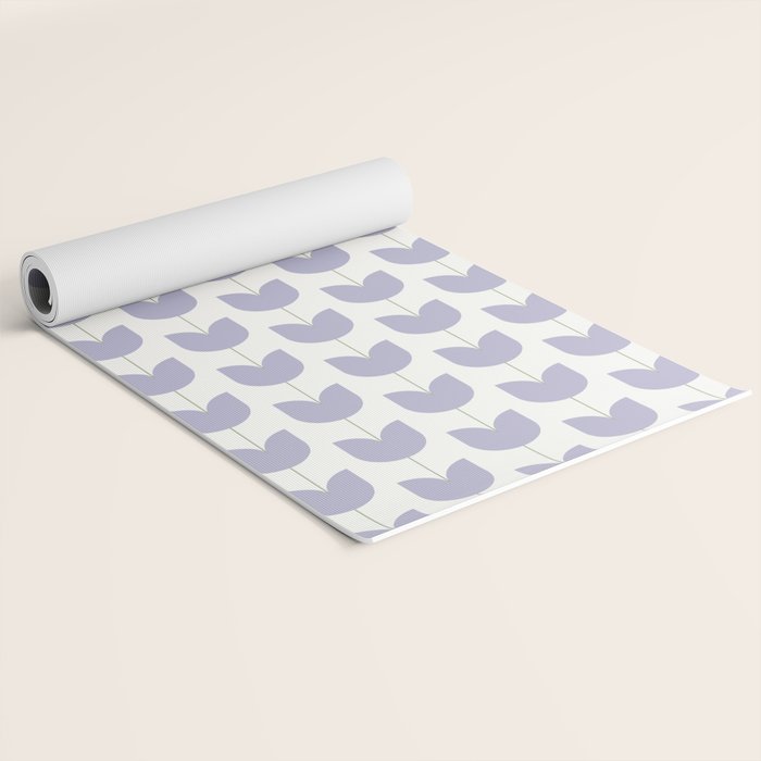 Spring Tulips VI Lavender Purple Mid Century Flowers Yoga Mat Gallery Image 2