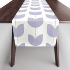 Spring Tulips VI Lavender Purple Mid Century Flowers Table Runner Gallery Image 1