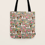 Shorthorn cattle breed farm homestead cows shorthorn cow floral Tote Bag Gallery Image 1