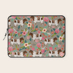 Shorthorn cattle breed farm homestead cows shorthorn cow floral Laptop Sleeve Gallery Image 1