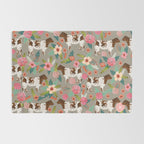 Shorthorn cattle breed farm homestead cows shorthorn cow floral Rug Gallery Image 2