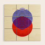Graphic abstract circles Wood Wall Art Gallery Image 1