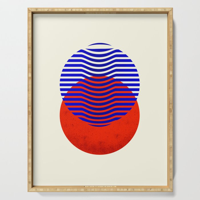 Graphic abstract circles Serving Tray Gallery Image 1
