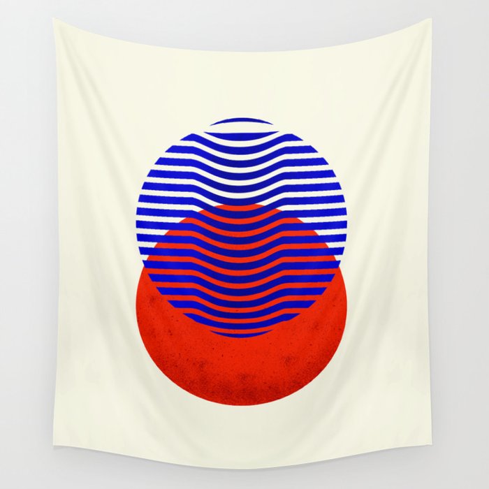 Graphic abstract circles Wall Tapestry Gallery Image 4