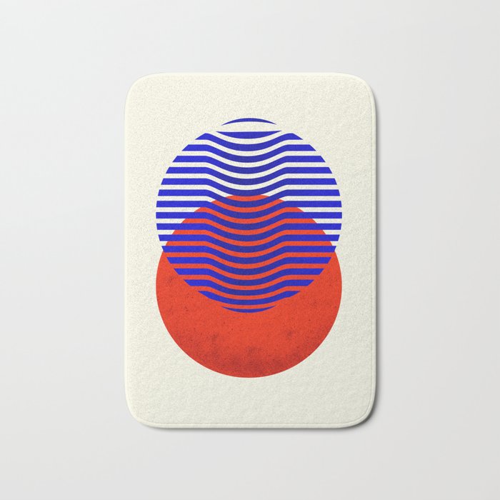 Graphic abstract circles Bath Mat Gallery Image 1