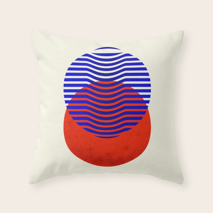 Graphic abstract circles Throw Pillow Gallery Image 1
