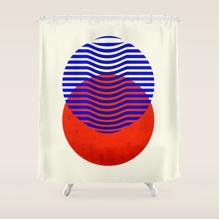 Graphic abstract circles Shower Curtain Gallery Image 1