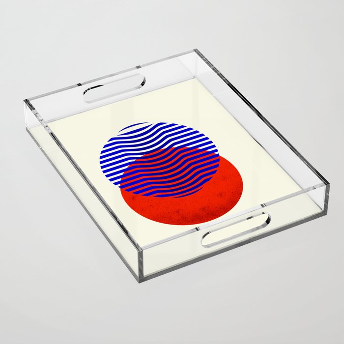 Graphic abstract circles Acrylic Tray Gallery Image 1