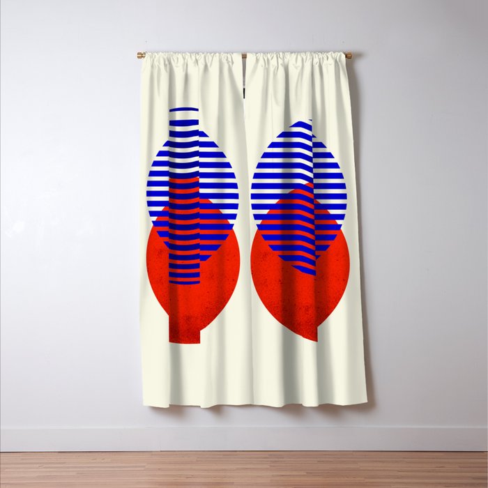 Graphic abstract circles Window Curtain Gallery Image 3