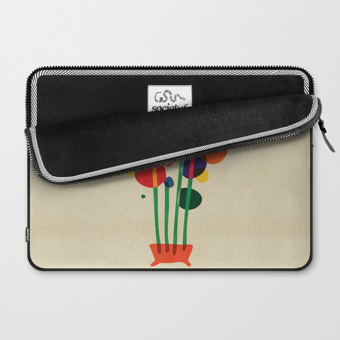 Happy flowers in the vase Laptop Sleeve Gallery Image 2