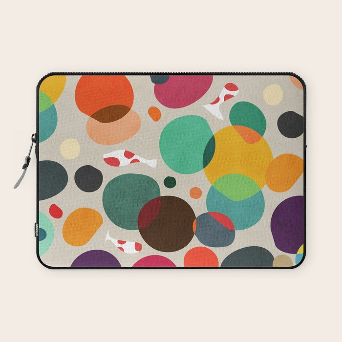 Lotus in koi pond Laptop Sleeve Gallery Image 1