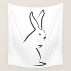 Zen Snow Bunny Wall Tapestry Gallery Image 4