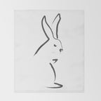 Zen Snow Bunny Throw Blanket Gallery Image 2